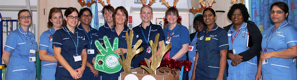 Clinical research nurses lead Christmas themed Research Rover to help spread the message that we do research